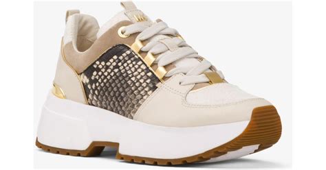 michael kors cosmo sneaker boot|Cosmo Leather Sneaker Boot .